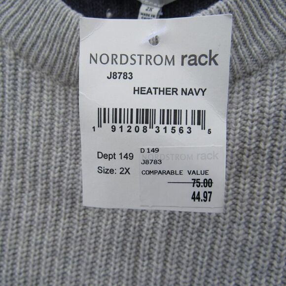 Madewell Patch Pocket Pullover Sweater in Colorblock SZ 2X - Picture 5 of 7